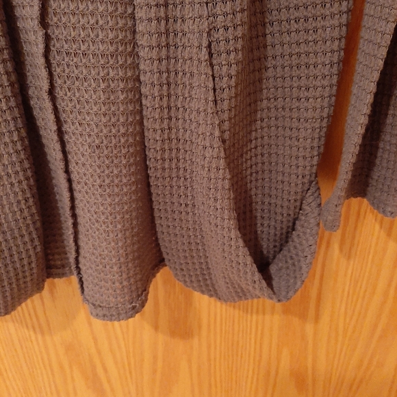 Mudd Waffle Cardigan, Clay Color Size large - Picture 7 of 12